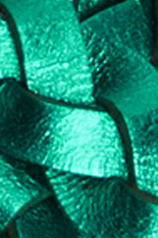 Flettet Skinnbelte glitter - Very Green