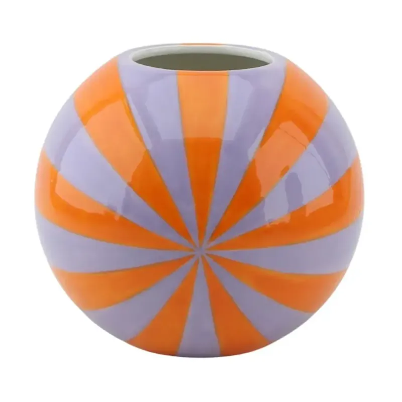Flower Swirl vase - oransje/lilla