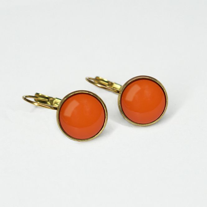 Hovedbilde Dots Øredobber - Solid orange