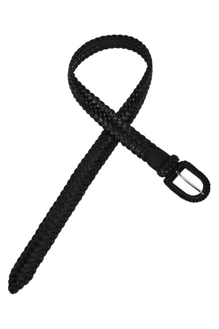Hovedbilde Flettet Skinnbelte - Black